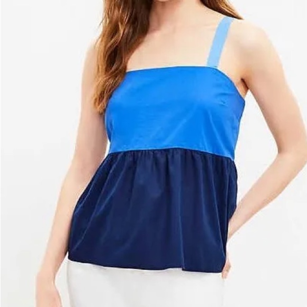 LOFT Colorblock Peplum Cami Top 10